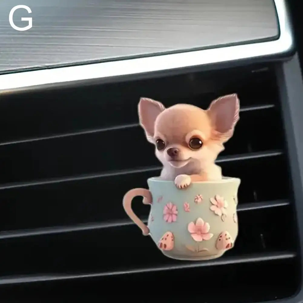 Cute Cartoon 2D Kitten Ventilation Clip Car Air Freshener Car Air Conditioner Air Outlet Aroma Diffuser Auto Interior Decoration