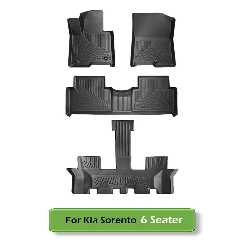 All Weather Floor Mats Cargo Liner for 2021 - 2025 2026 Kia Sorento Hybrid TPE Car Trunk Mat with Backrest Pad PHEV & HEV