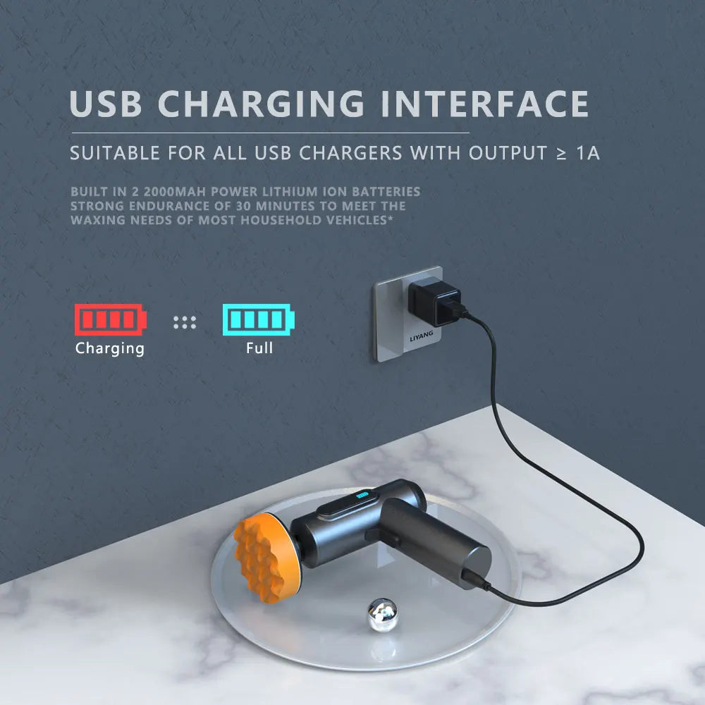 Car Polishing Sanding Machine Wireless Car Paint Scratch Repair Windscreen Glass Oil Film Remove Machine Leather Care