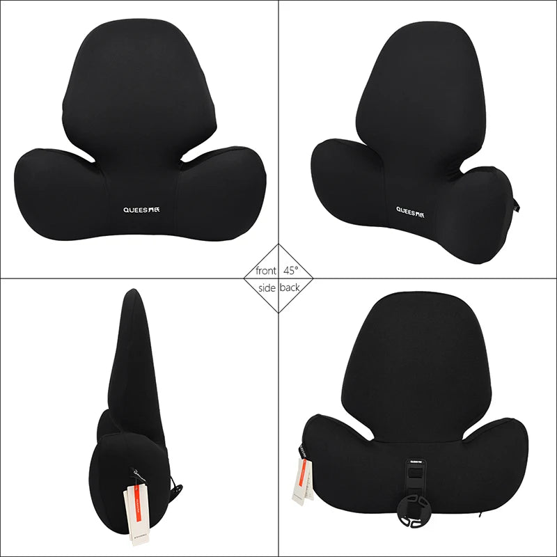 Update Car Lumbar Support Pillow Auto Neck Pillow Waist Support Removable Washable Backrest Universal Vehicle Cushion