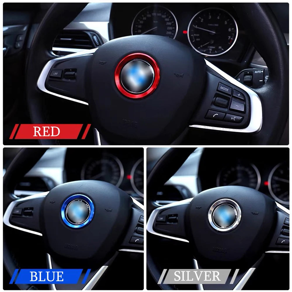 Car Styling Decoration Ring Steering Wheel Circle Sticker for BMW 1 2 3 5 Series M3 M5 E36 E46 E60 E90 E92 F30 F31 F25 X1 X3 X5
