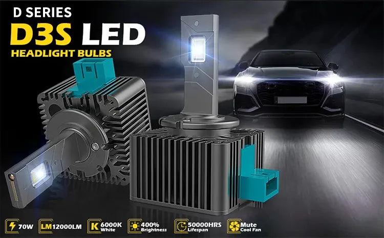 D SERIES D1S D3S LED Car Headlights Bulbs D2R D2S D4R D4S D5S D8S Turbo Lights 6000K 70W Auto Lamp Plug&Play  HID Conversion Kit
