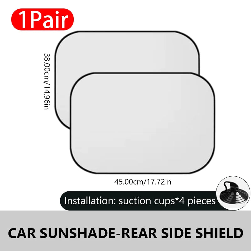 SEAMETAL Car Sun Shade UV Protector Reflective Fabric Car Window Sunshade Front Rear Back Window Sun Visor Summer Protection