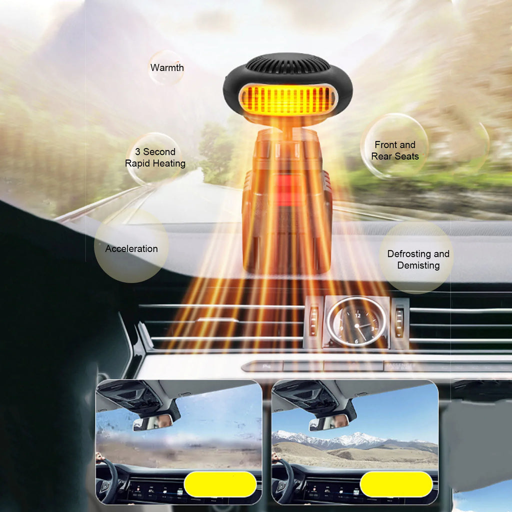 Wireless Rechargeable Heater Usb Outdoor Car Quick Heating Defogging Fan Portable Lithium Battery Heater Car Accessories