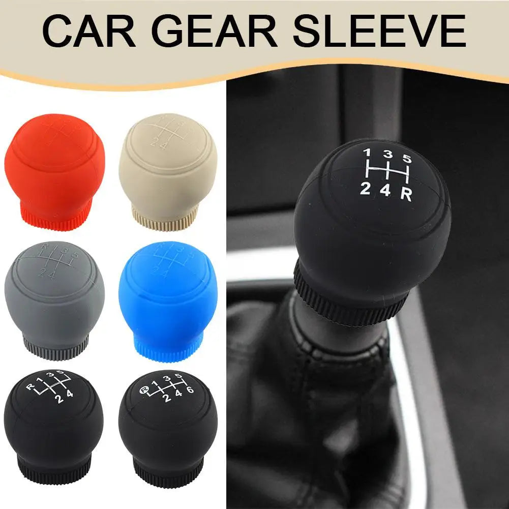 Universal Silicone Car Gear Head Shift Knob Cover Gear Shift Non Slip Grip Handle Case Wear-resistant Gear Rod Cover