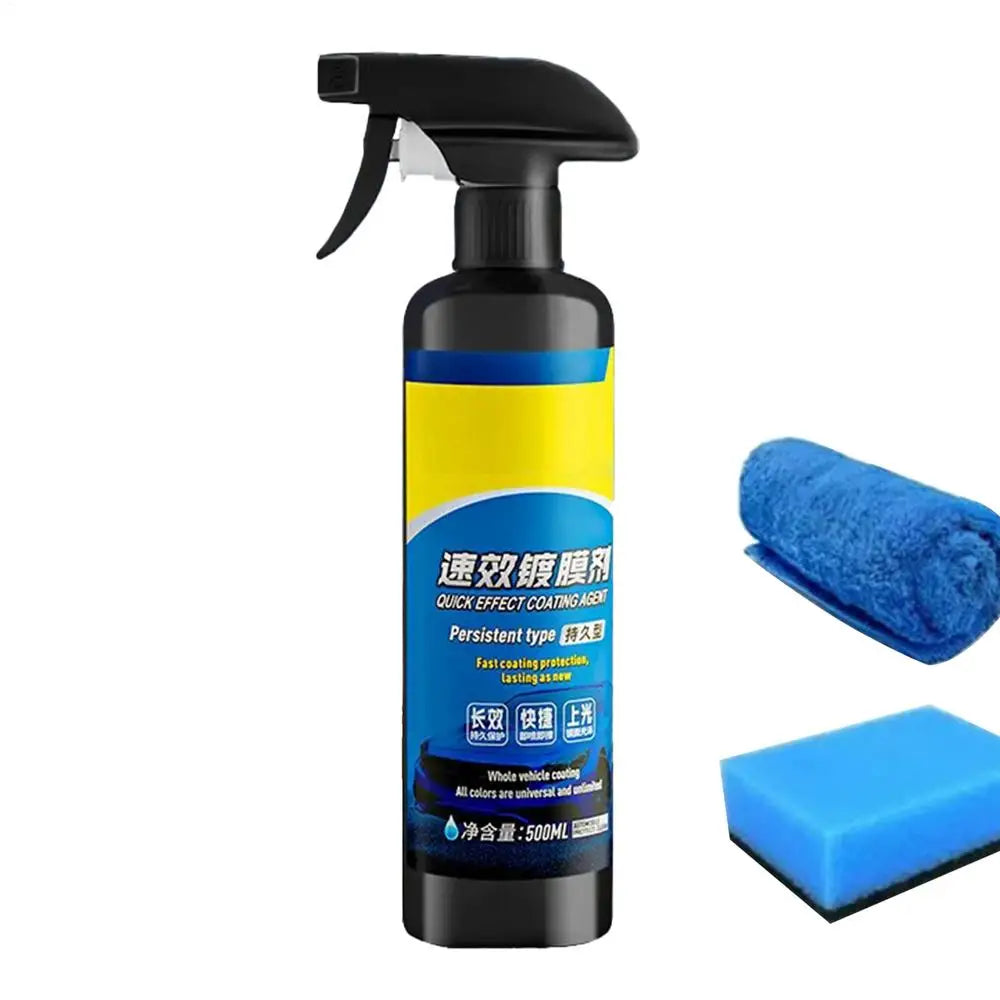 Coating Spray Car Scratch Wax Coating Spray 500ml Quick Effect Scratch Wax Polish Waterless Wash Oil Film Glass Cleaner