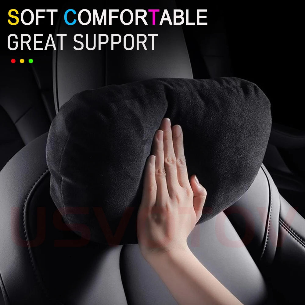 Car Headrest Pillow for Neck Support, Car Universal Neck Pillow for Tesla Hyundai Kia Toyota Volkswagen Renault Dacia Seat Honda