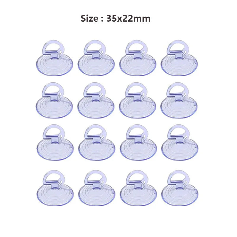 16PCS Car Glass Windshield Sunshade Suction Cups Universal PVC Window Suction Cups for Car Shades Windows Kitchen Bathroom 35mm