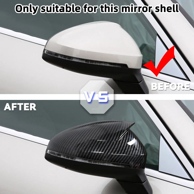 For Audi A4 A5 B9 Side Mirror Caps (Black Look) 2017 2018 2019 2020 2021 2022 S4 S5 RS5 allroad Quattro replace Covers ABT style