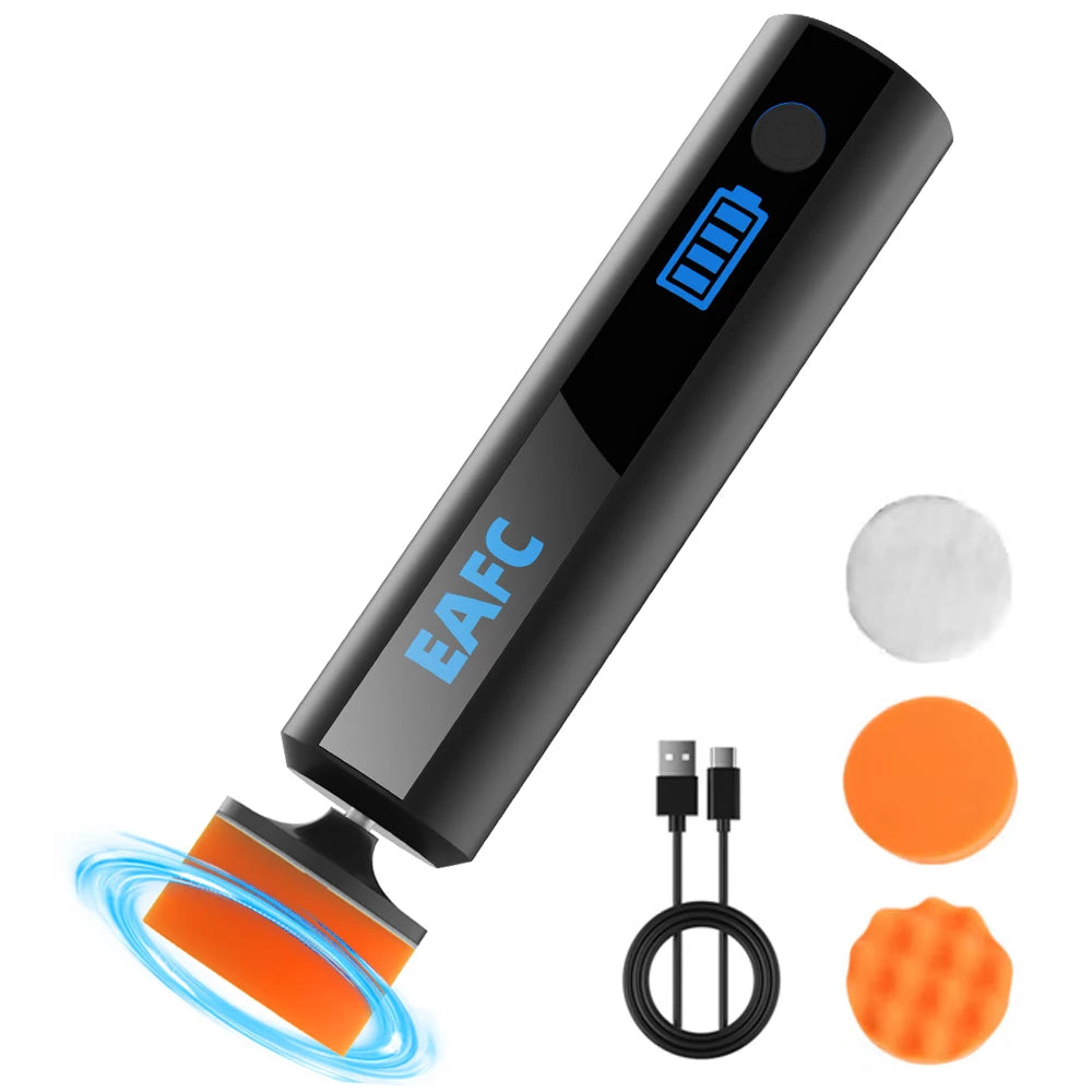EAFC Mini Cordless Car Polishing Machine Portable Electric Scratch Repair Tool USB Rechargeable Polisher