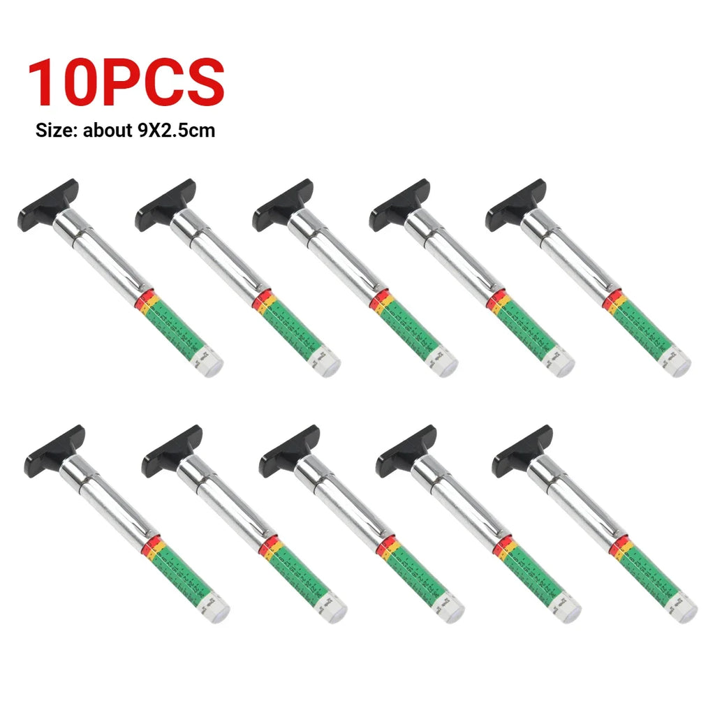 1-10PCS 25mm Car Tyre Tire Tread Depth Gauge Meter Caliper Thickness Gauges Monitoring System Tire Wear Detection Measuring Tool