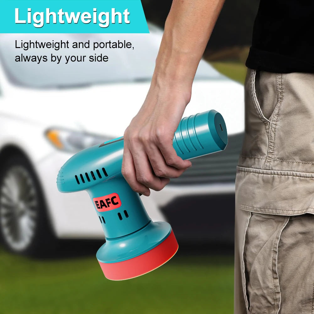 Handheld Wireless Car Paint Waxing and Polishing Machine Cordless Car Polisher 3Speed Automobile Polishing Sealing Glaze Machine