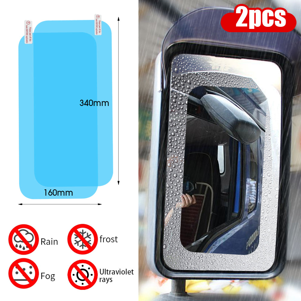 2PCS New Rainproof Film Sticker Car Rearview Mirror Protective Rain Proof Anti Fog Waterproof Sticker Window Transparent Sticker