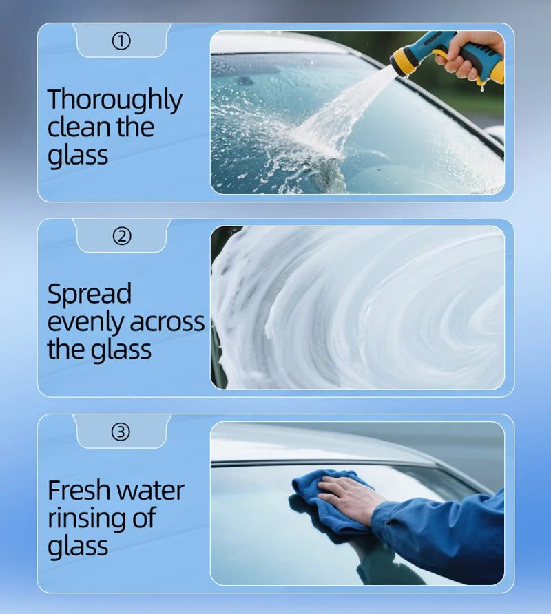 OGAS Glass Oil Film Cleaning Brush Windshield Oil Film Coating Cleaning Paste Automobile Foam Cleaner Without Damaging Glass New