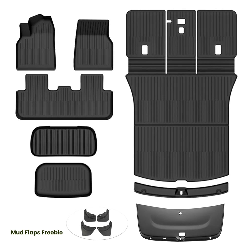 For Tesla New 2025+ Model Y Juniper TPE Anti-slip Floor Mat Waterproof Newest Upgraded Full Set Of  TPE Foot Mats Accessory