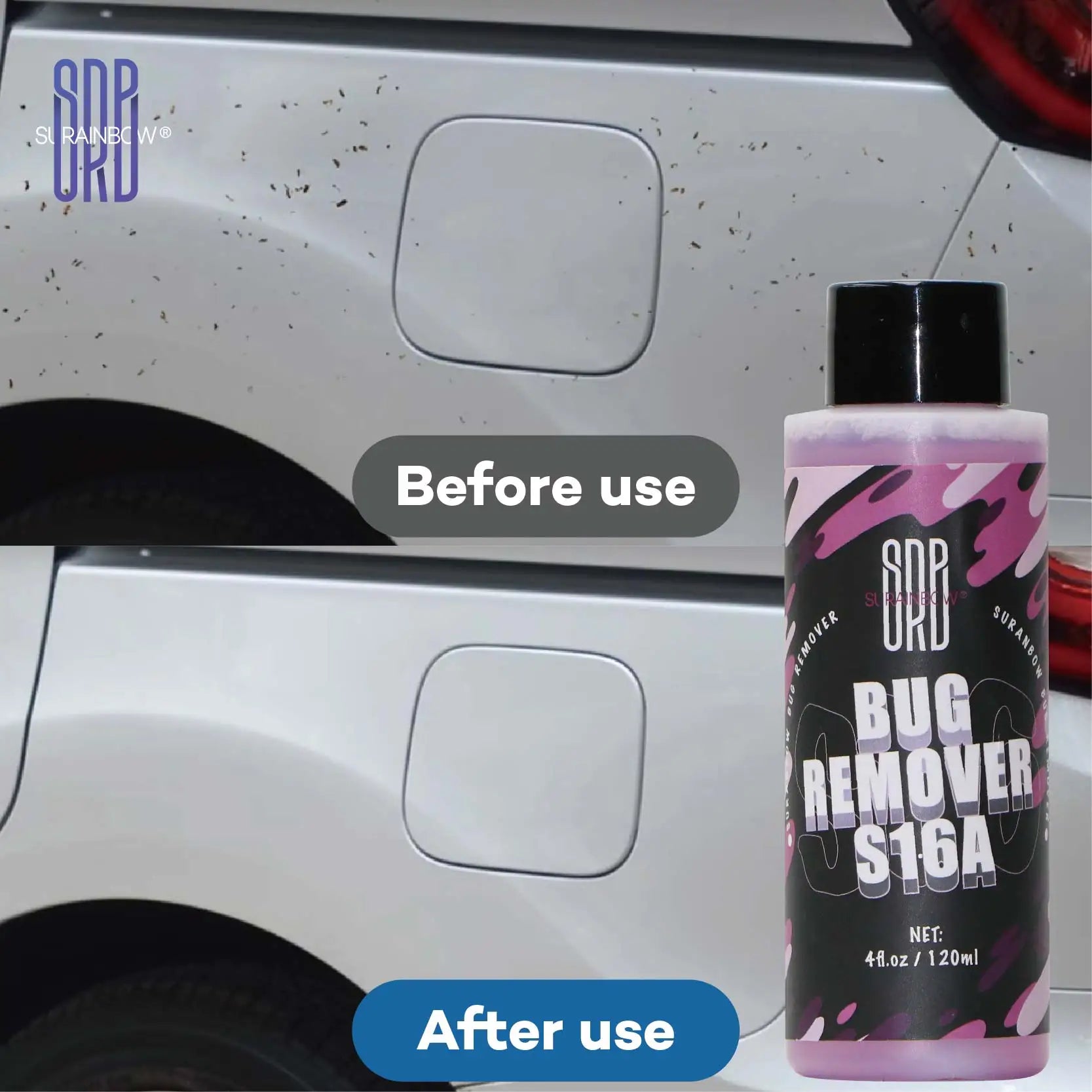 Car Bug Remover- Powerful Car Bug Remover For Car Detailing | All Purpose Spray Removes Bug & Tar From Plastic, Glass,Motorcycle