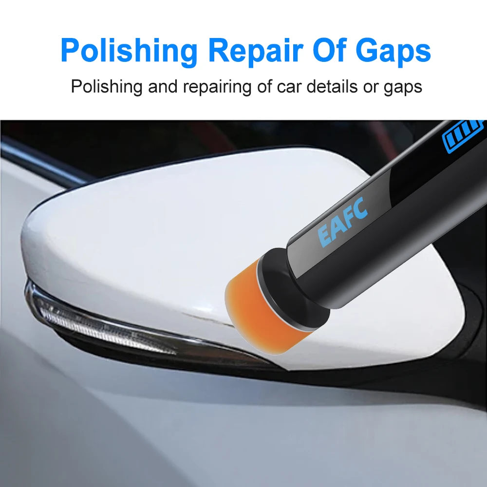 EAFC 40W Car Polisher & Waxer Sanding Machine Cordless PolisherforPaint Scratch Repair WindshieldOil Film Removal Cleanig Waxing