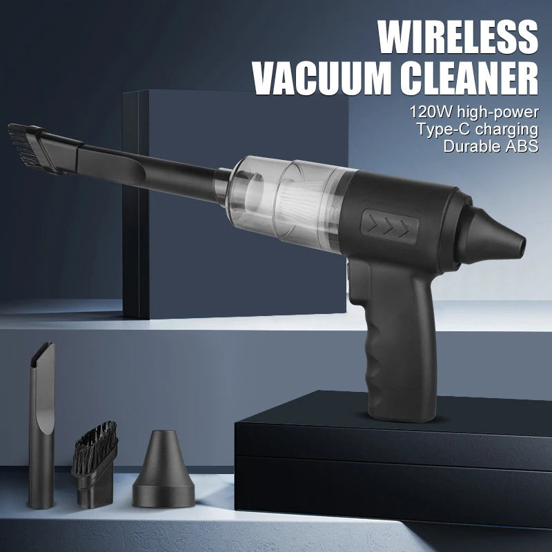 2900000PA Car Wireless Vacuum Cleaner 120W Powerful Portable Handheld For Home & Auto Lightweight Cordless Rechargeable