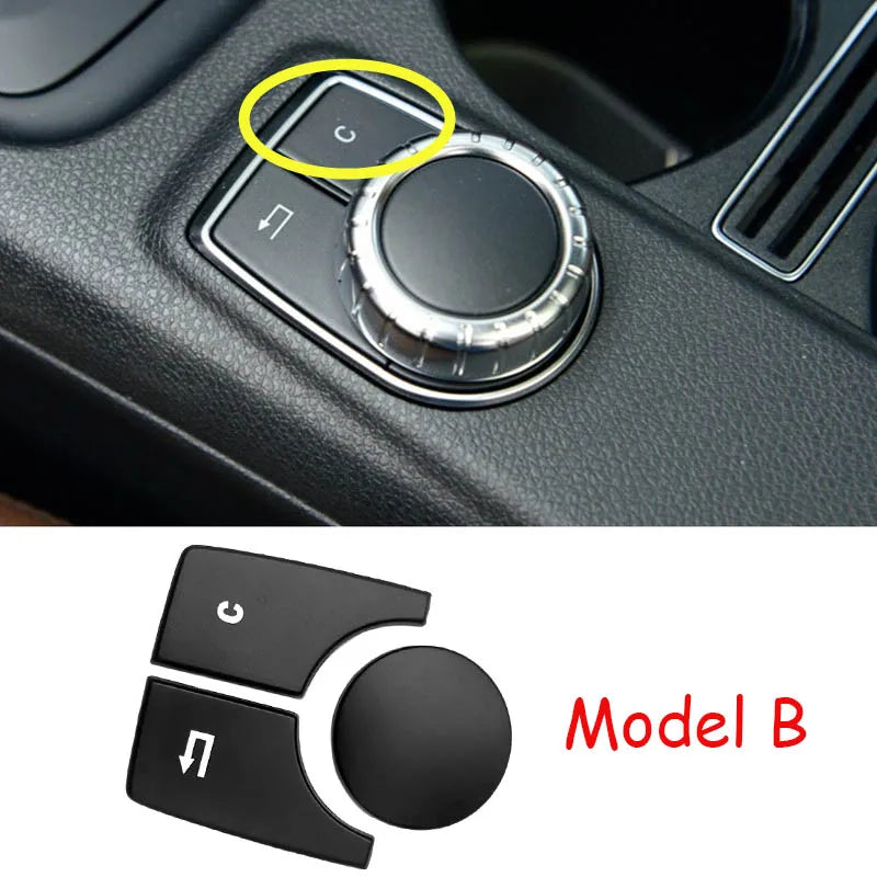 3Pcs/Set Car Console Multimedia Knob Switch Button Cover Sticker For Mercedes Benz A B Class CLA GLA W176 W246 C117 W117 X156