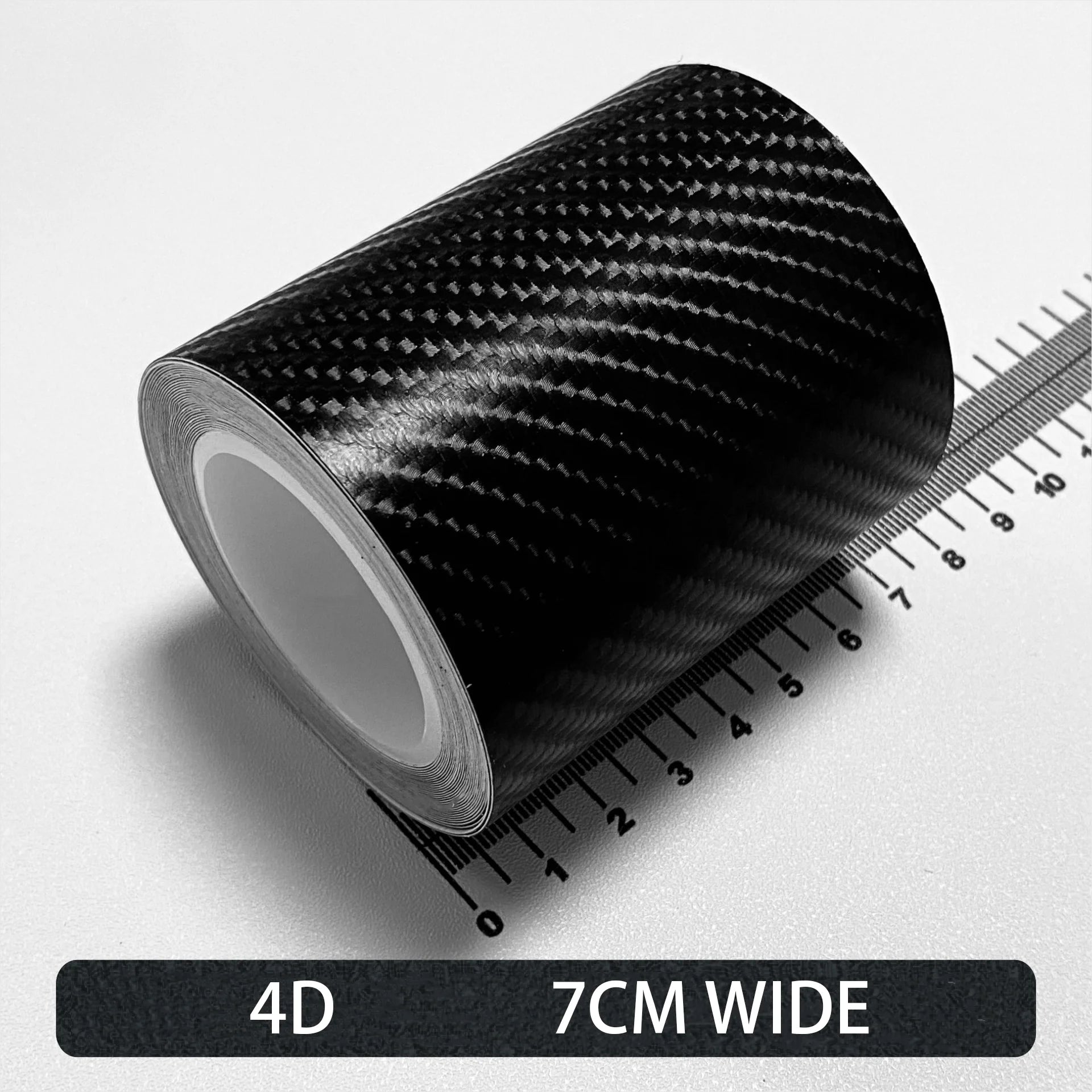Carbon Fiber Car Stickers Self-adhesive Automotive Wrap Tape Matte Black Protective Car Film 3D Vinyl Door Strip Accessories