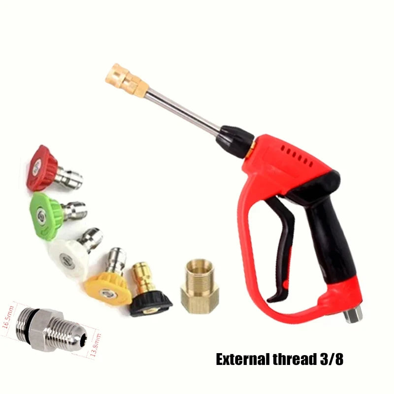 High-pressure water gun for car washing,Pure copper valve body movable quick insertion cleaning gun, water gun cleaning machine