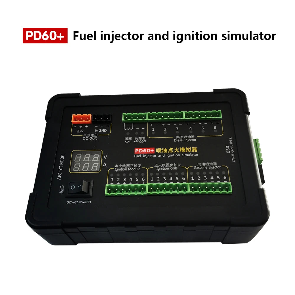 New Version PD60+ Gasoline Diesel Injector Ignition Coil Simulator Car ECU Computer Maintenance Testing Repairing Tool