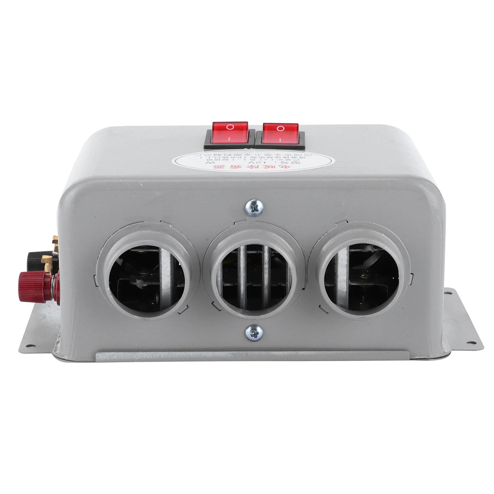 12V Compact Car Heater 3 Hole 600W‑800W Winter Fast Heating Warmer Frost Removing Low Noise