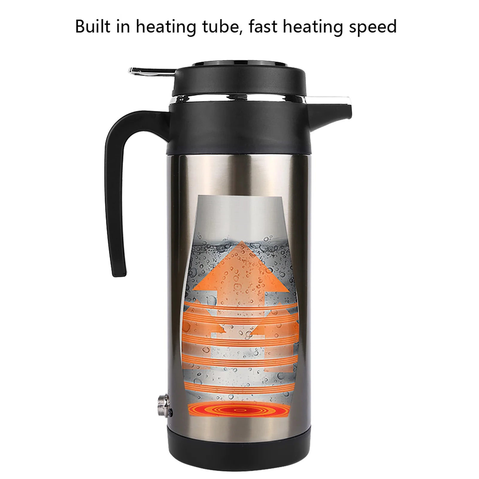 1000ML 12V/24V Stainless Steel Electric in Car Kettle Travel Thermoses Heating Water Bottle Electric in car Kettle in car Kettle