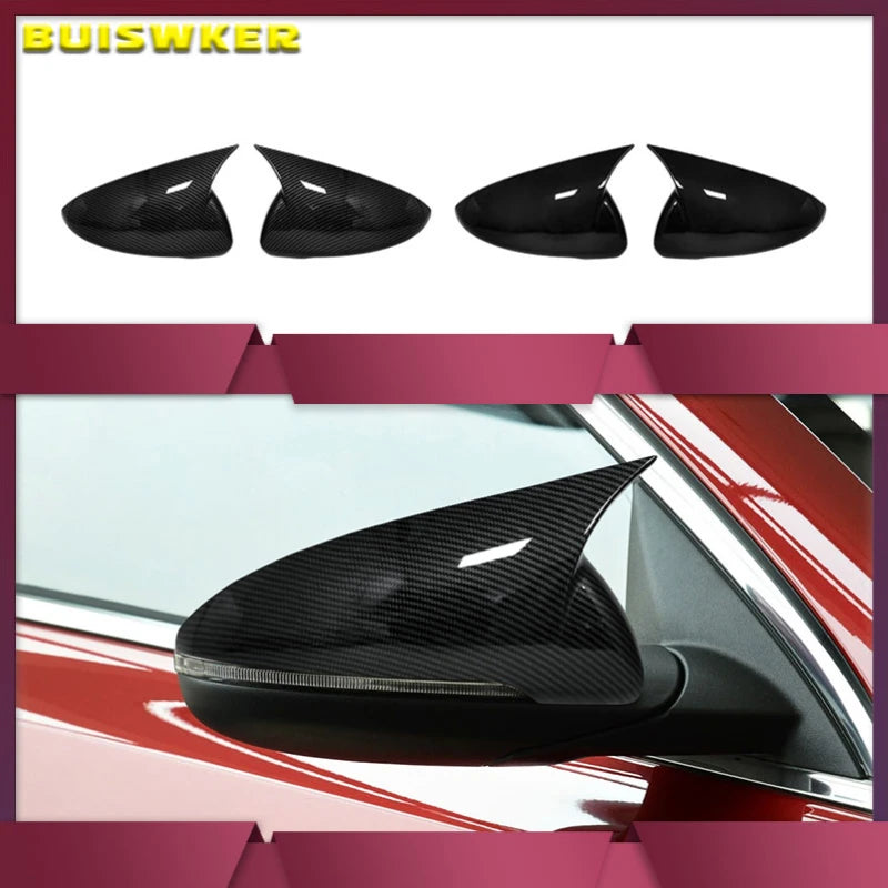 For KIA K3 Cerato Forte 2019 2020 2021 2022 Rearview Side Mirror Cover Wing Cap Exterior Door Rear View Case Trim Carbon Fiber