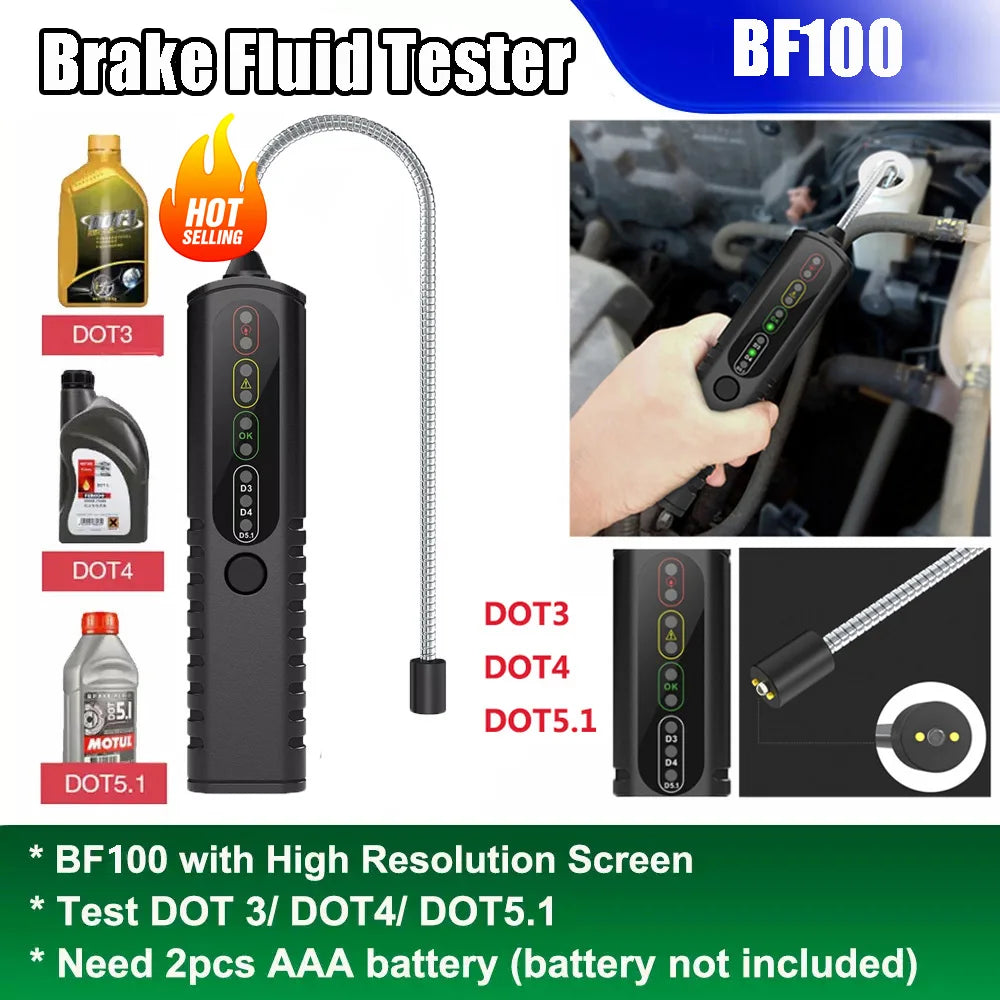 BF100 Digital Brake Fluid Tester Car Brake Fluid Quality Inspection Tool BF200 DOT3 DOT4 DOT5.1 Brake Fluid Tester Tool