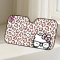 H-Hello Cat K-kitty  Car Sunshade Curtains Windscreen Front Window Visor 70x130cm Sun Visor Solar Protect Plaid Gift Novelty Car