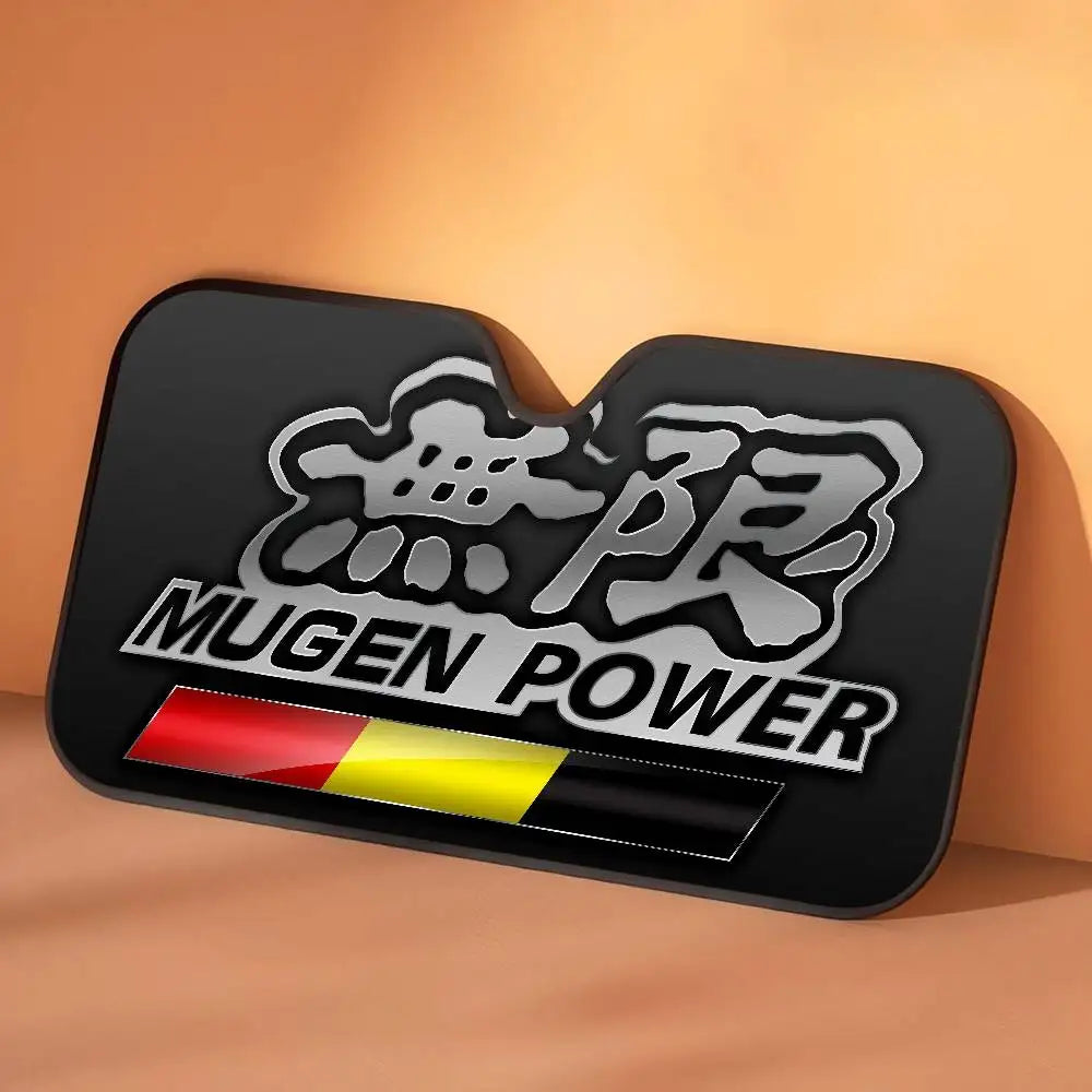 Mugen Powers Heated Windshield Sunshade Car Window Windscreen Cover Sun Shade Auto Sun Visor Car-covers