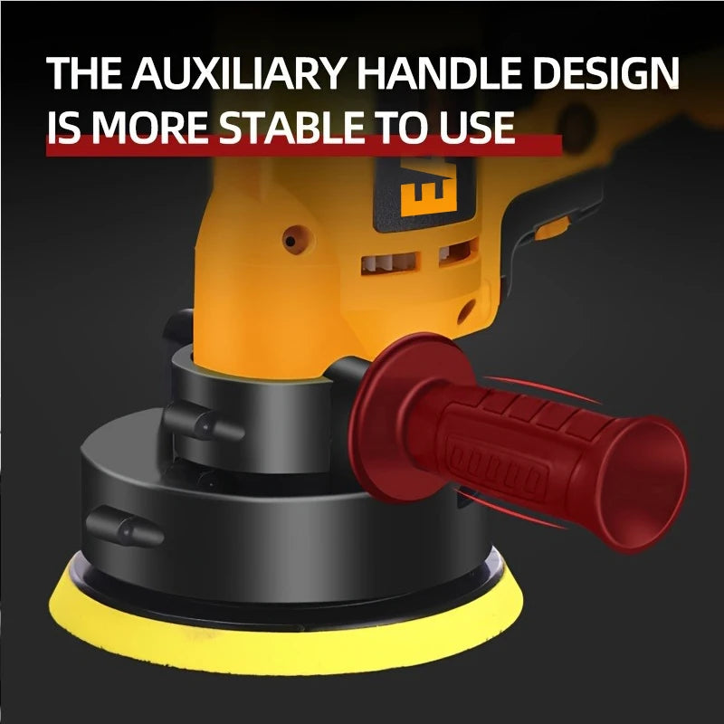 EAFC 3700R Car Polisher Machine Electric Auto Polishing Machine Adjustable Speed Sanding WaxingTools With Sponge Pads Polisher