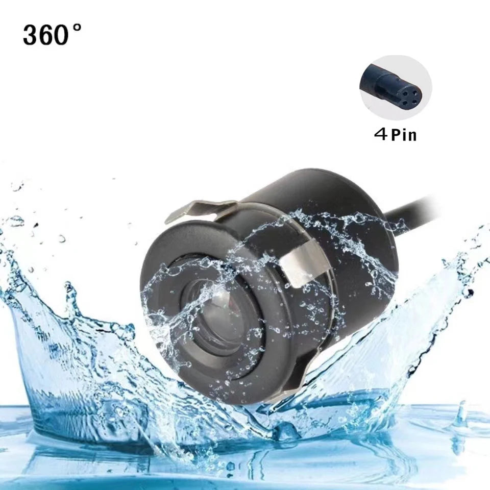 Round 18.5MM reversing camera tachograph 4-pin rear camera using car Starlight night vision full wave lens