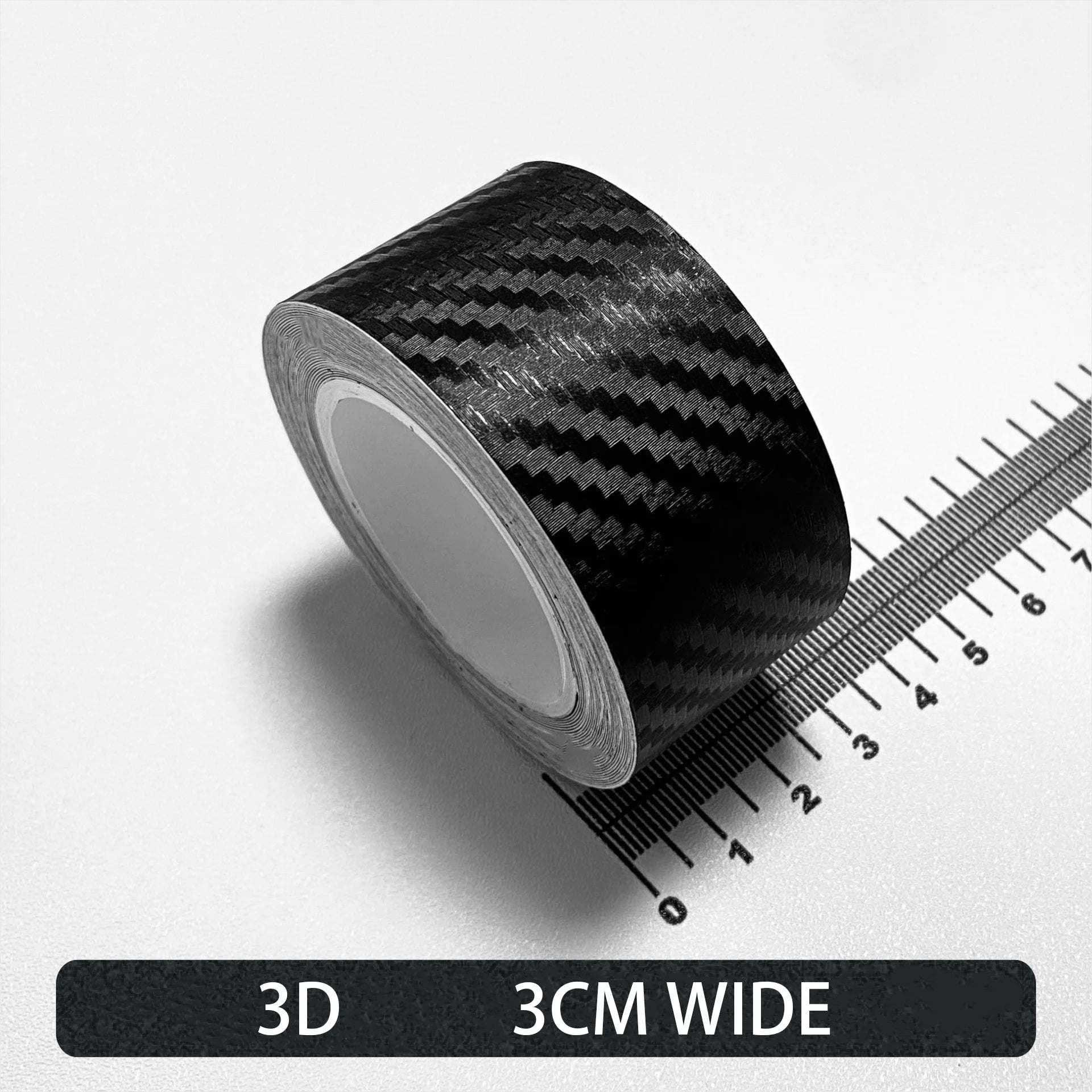 Carbon Fiber Car Stickers Self-adhesive Automotive Wrap Tape Matte Black Protective Car Film 3D Vinyl Door Strip Accessories
