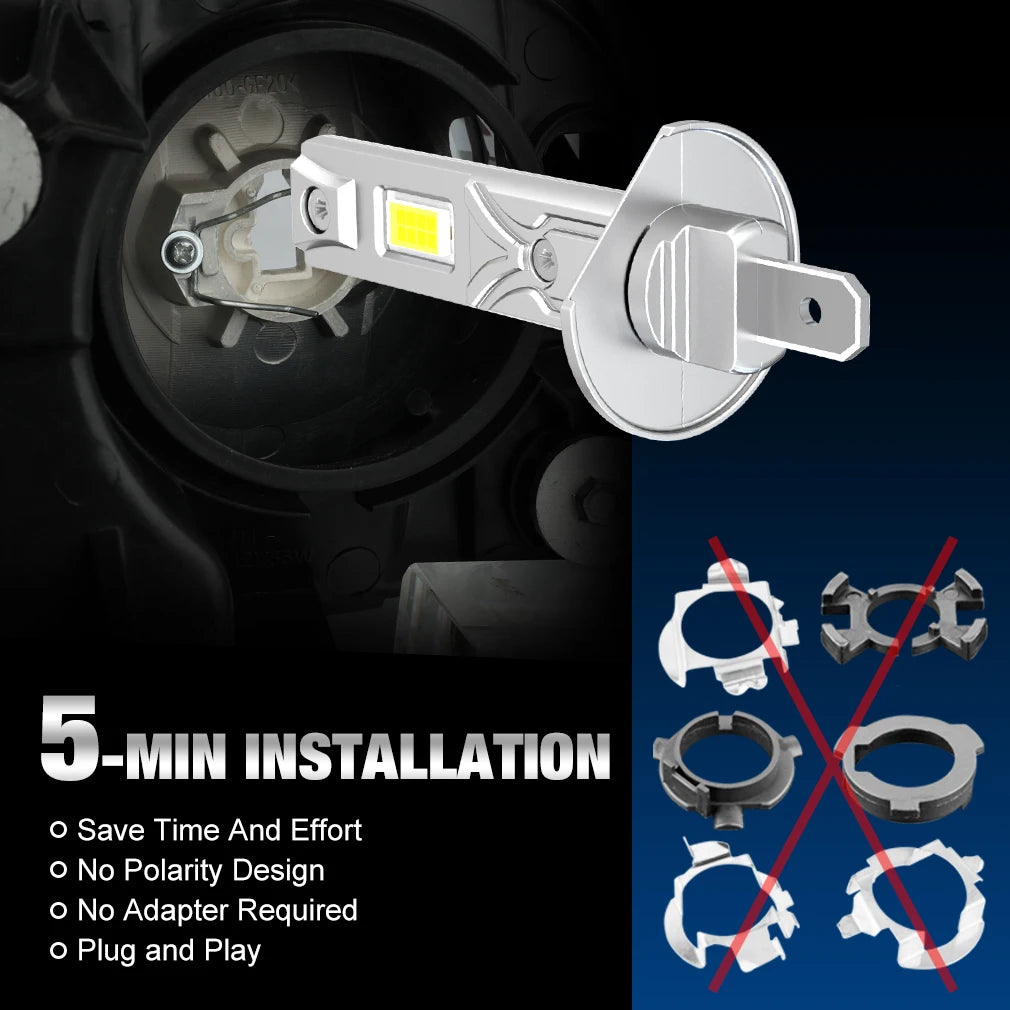 XSTORM H1 LED Headlight Bulb 60000LM 150W High Power Auto Fog Lamp 6500K 12V Led Lights for Car Head Lamps Driving Running Lamp