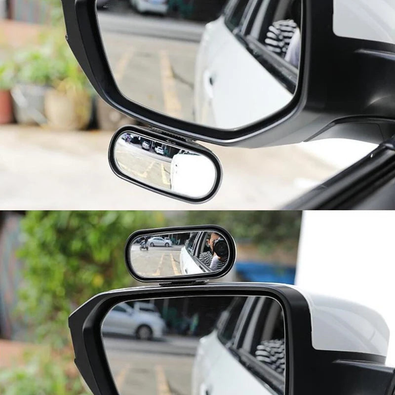 Car Mirror Auxiliary Rear View Mirror Wide Angle Side Rear Mirrors Reverse Blind Spot 360° Adjustable Car Accessories