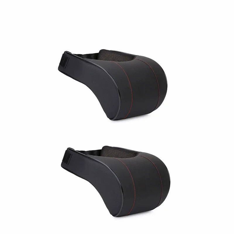 Memory Foam Car Neck Pillow PU Leather Car Headrest Neck Support Pillows Vehicle Neck Cushion Car Interior Accessories