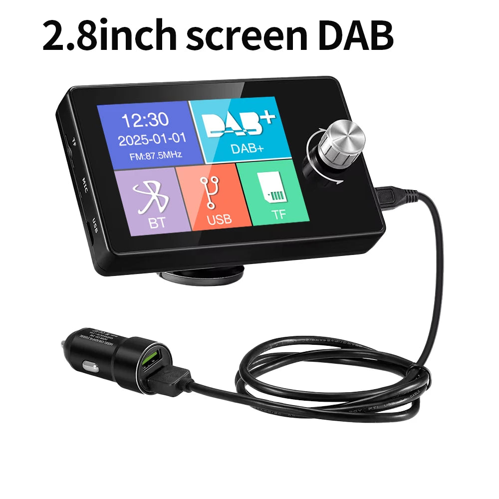 DAB+ Antenna for Android Car Radio With USB Adapter GPS Stereo DAB Receiver Player Automatic Scan Support Channel List LOGO