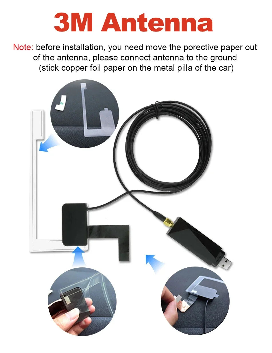For Universal DAB + Antenna With USB Adapter Android Car Radio GPS Stereo Receiver Player