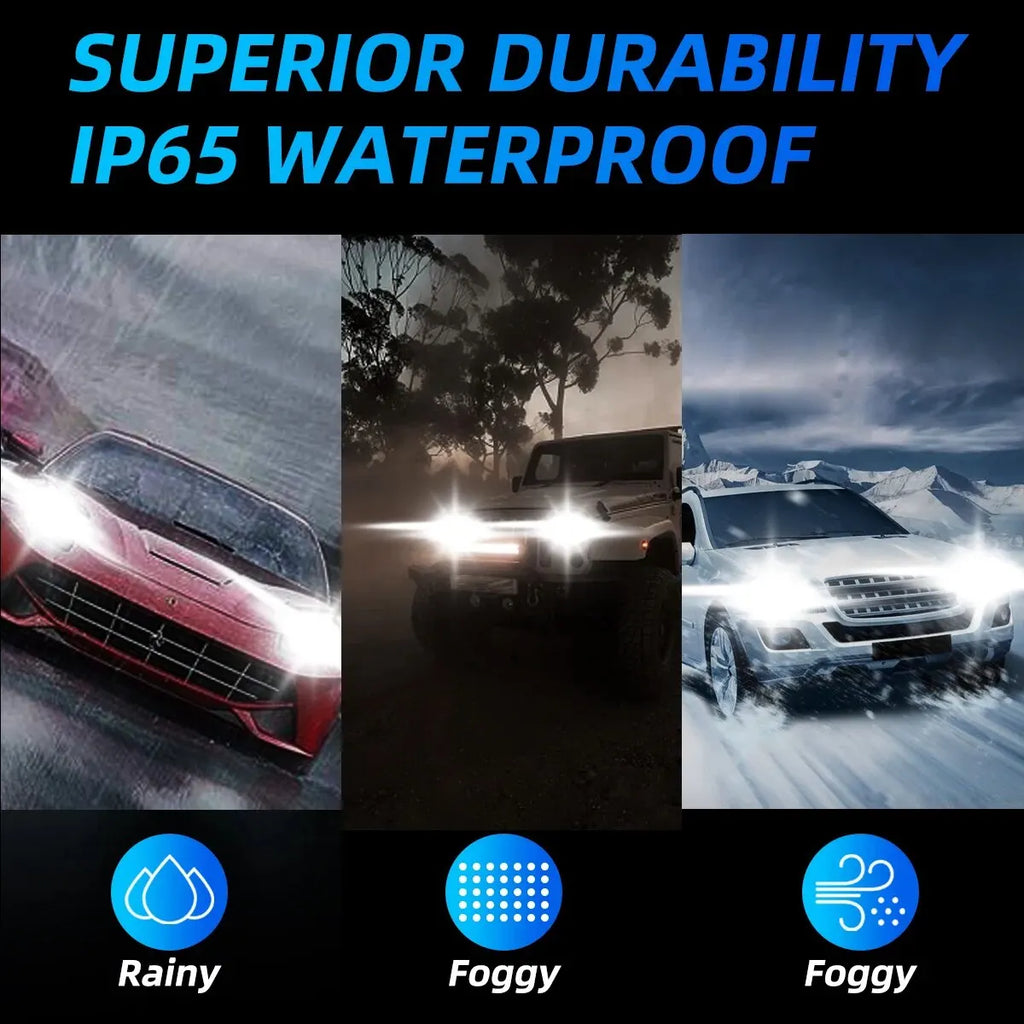 2pcs 12000LM H1 LED Headlight Bulbs 3570 CSP Chips White Super Bright For Car Headlight Fog Light Universal Fanless