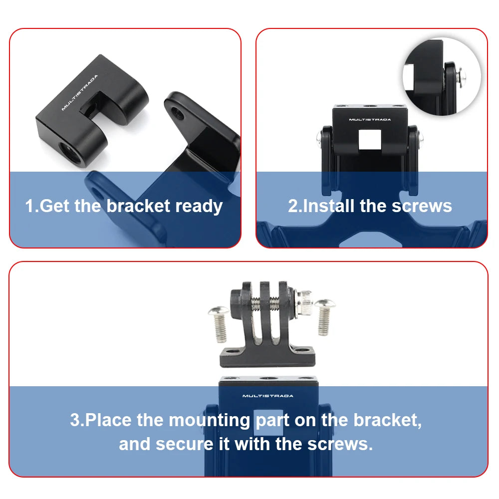 Motorcycle Navigation Bracket GPS Mount Phone GPS Plate Bracket Support Holder For Ducati Multistrada V4 S RS Pikes Peak Rallly