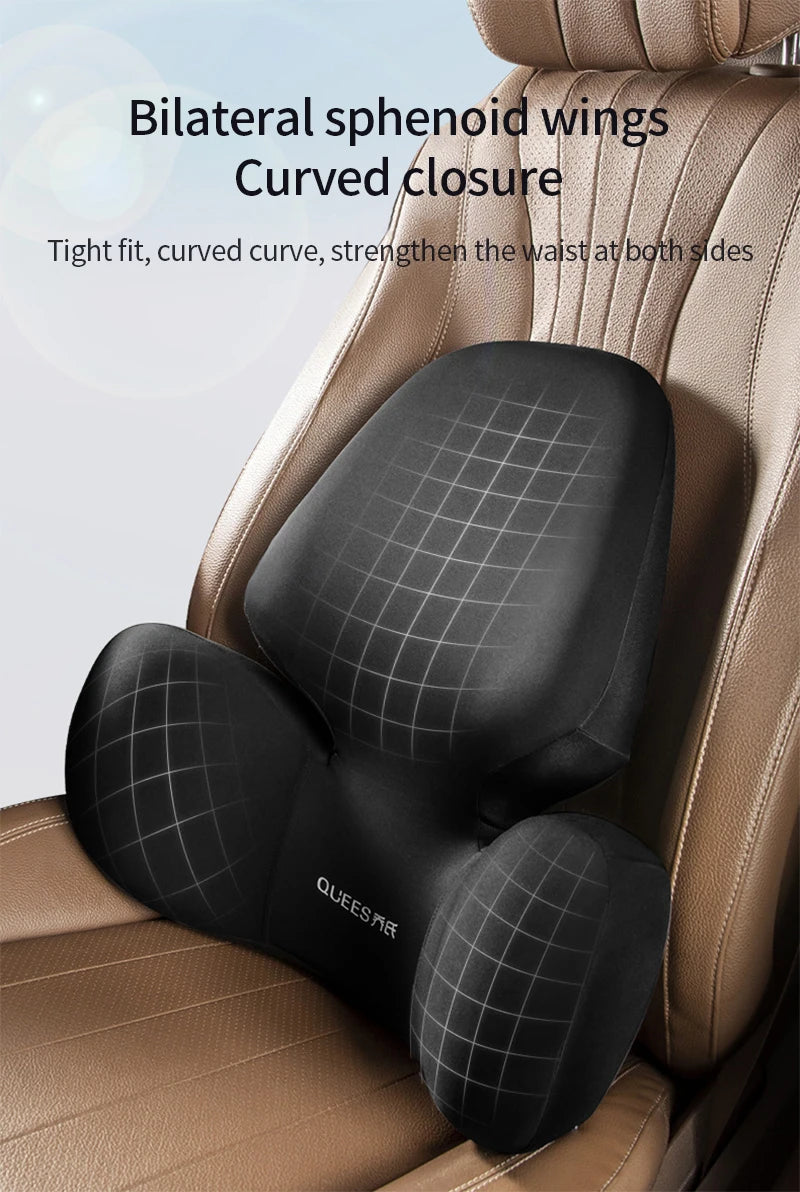 Update Car Lumbar Support Pillow Auto Neck Pillow Waist Support Removable Washable Backrest Universal Vehicle Cushion