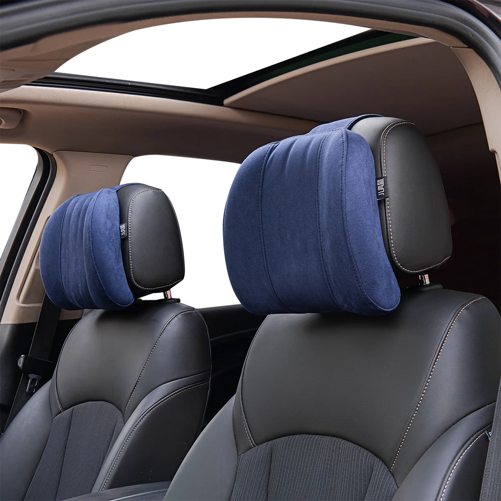 Forbell Car Headrest Pillow Suede Fabric Car Pillow Car Seat Pillow Rest Headrest Memory Foam Car Headrest