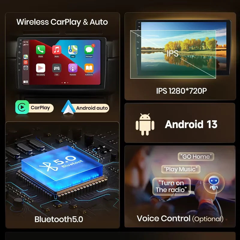 Junsun 7 9 10 inch Universal Car Radio Wireless CarPlay for Apple Android Auto 4G Car Intelligent Systems DSP IPS Touch Screen