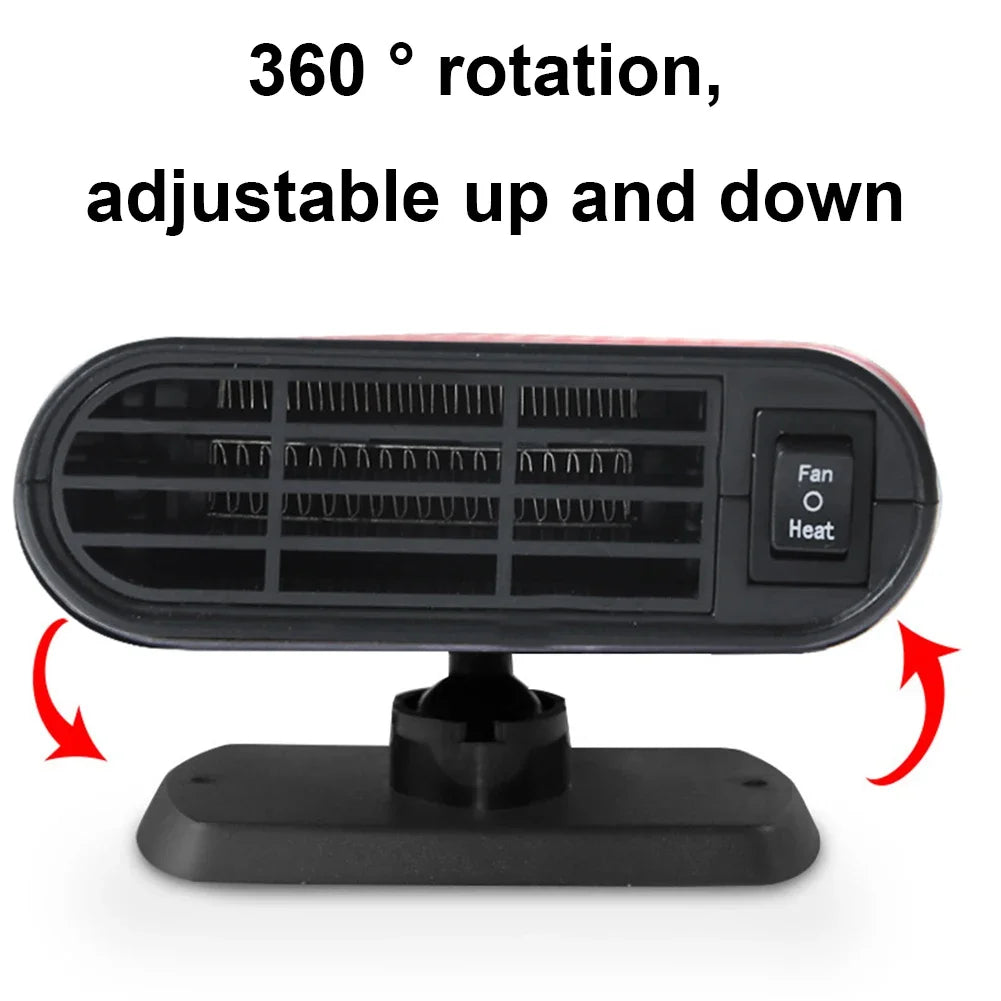 Portable Car Heater Fan 12V/24V Fast Heating Window Windshield Defogging Defrosting Electric Heating Fan Car Anti-Fog Heater