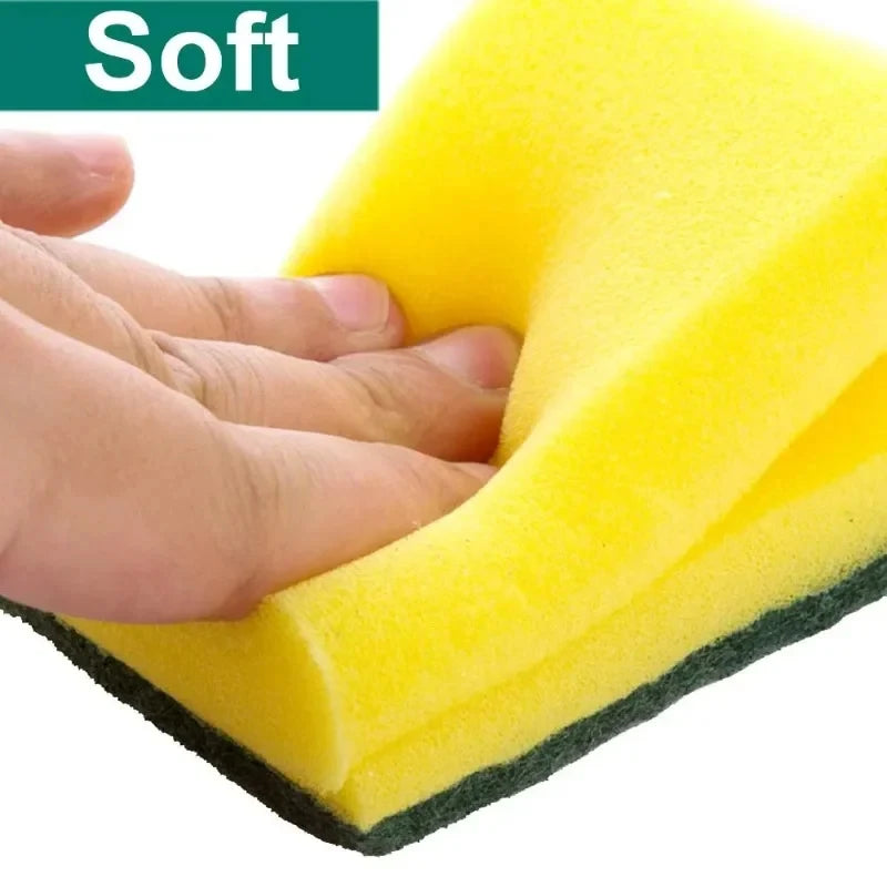 Double sided magic sponge for motorcycles, pots, and kitchens - heavy-duty grease cleaning sponge