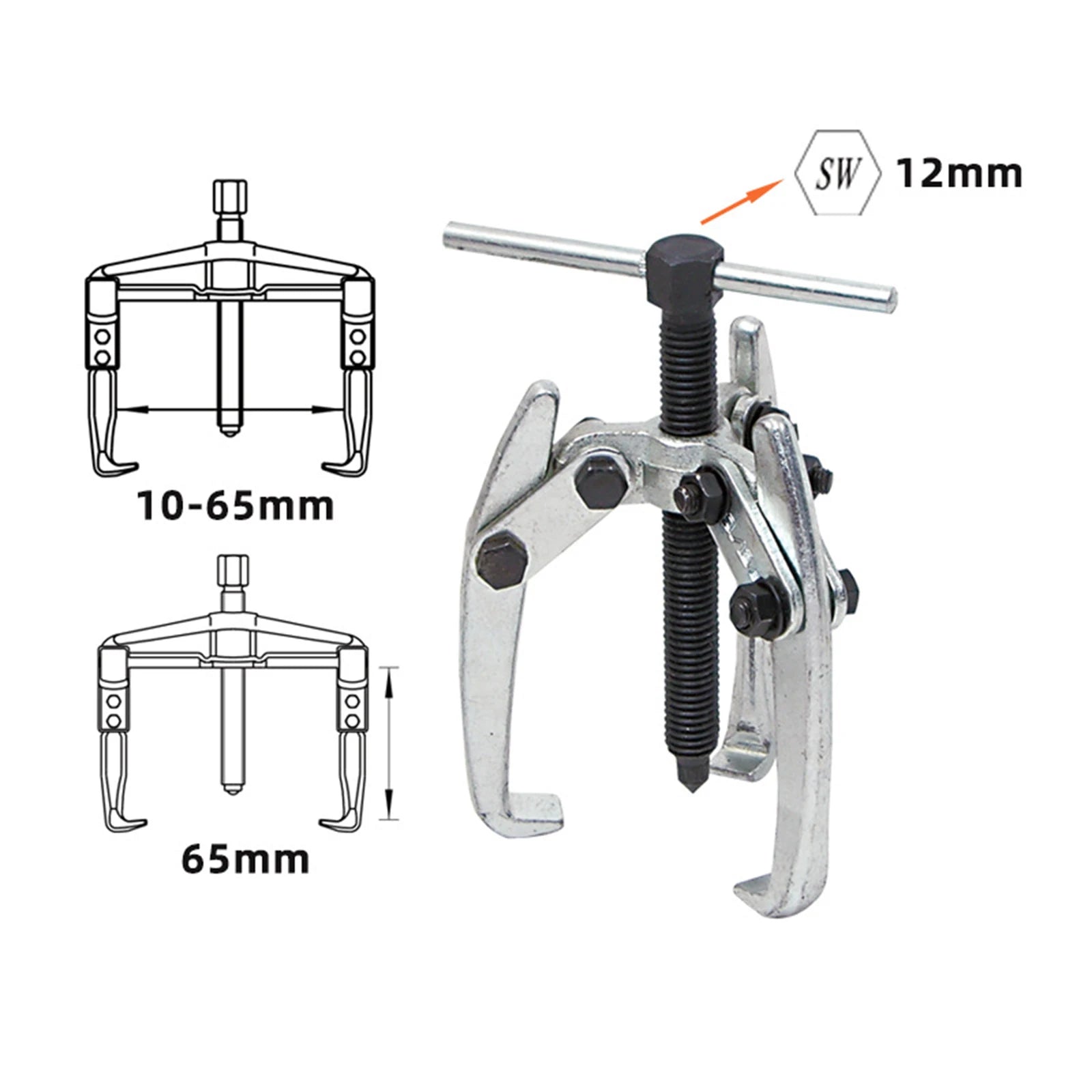 2 Jaws 3 Jaws Heavy Duty Bearing Puller Remover Machine Car Repair Tool Forging Jaw Gear Puller Adjustable Clamping