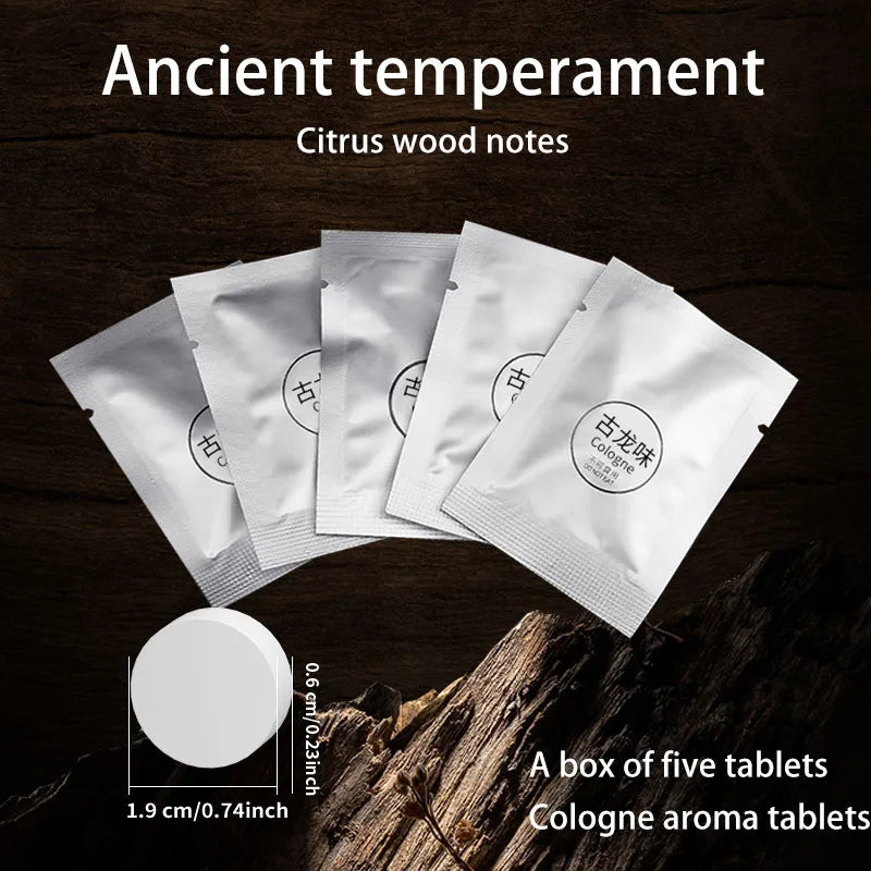 5PCS Car Air Outlet Aromatherapy Tablets Air Outlet Supplement Tablets Small Fan Pe Solid Fragrance Tablets