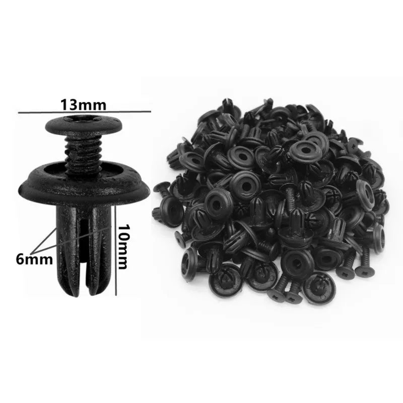 6mm Motorcycle Auto Mudguard Screw Rivet Bag Packed For Mitsubishi Wheel Arch Car Trunk Plastic Fastener Clip Repair Small Box